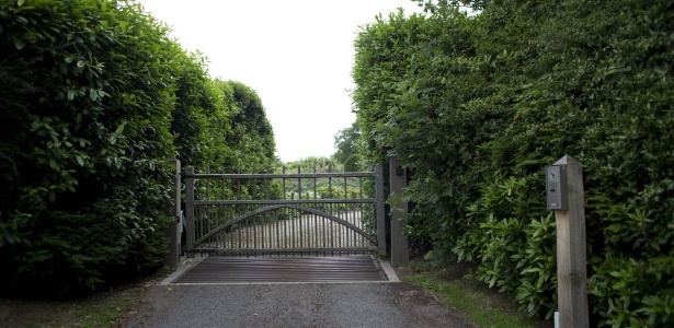 Entrada da casa da duquesa de Cambridge, Kate Middleton, em Bucklebury, Berkshire na Inglaterra