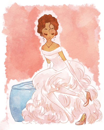 Ilustração da matéria Dez detalhes que as noivas precisam saber ao comprar o vestido - Leh Latte/Arte UOL