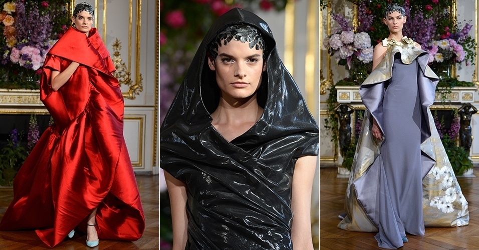 Modelos apresentam looks de Alexis Mabille para o Inverno 2013/14 durante a semana de alta-costura de Paris (1º/07/2013) - Getty Images