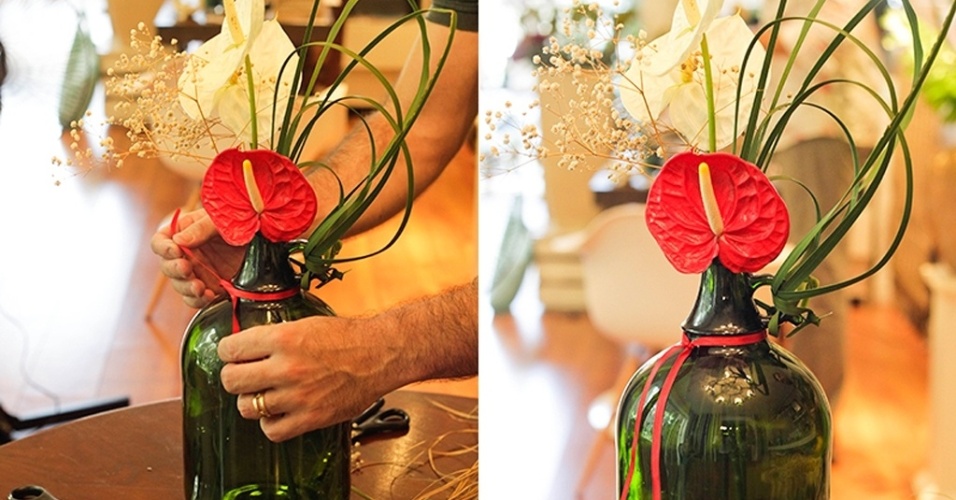 passo a passo jardinagem - arranjos em garrafas - Fernando Donasci/ UOL
