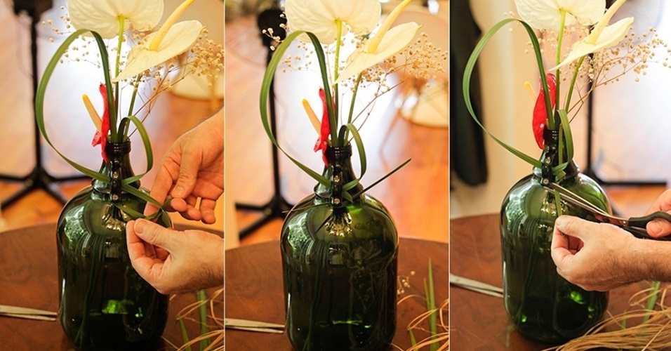 passo a passo jardinagem - arranjos em garrafas - Fernando Donasci/ UOL