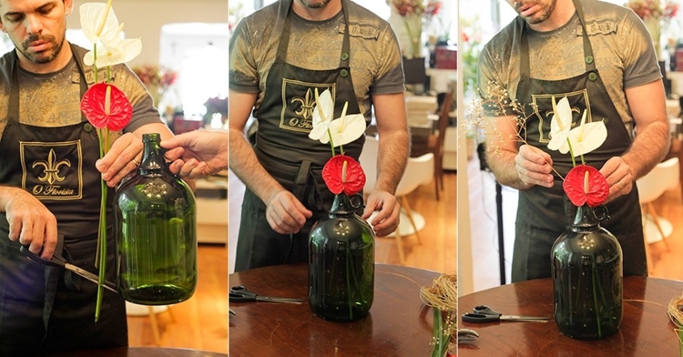 passo a passo jardinagem - arranjos em garrafas - Fernando Donasci/ UOL