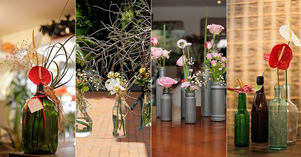 passo a passo jardinagem - arranjos em garrafas - Fernando Donasci/ UOL