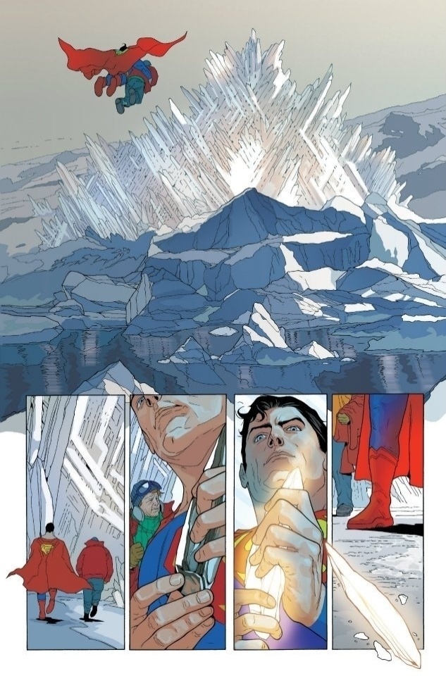 Desenho de Renato Guedes mostra o super herói em Krypton, seu planeta de origem