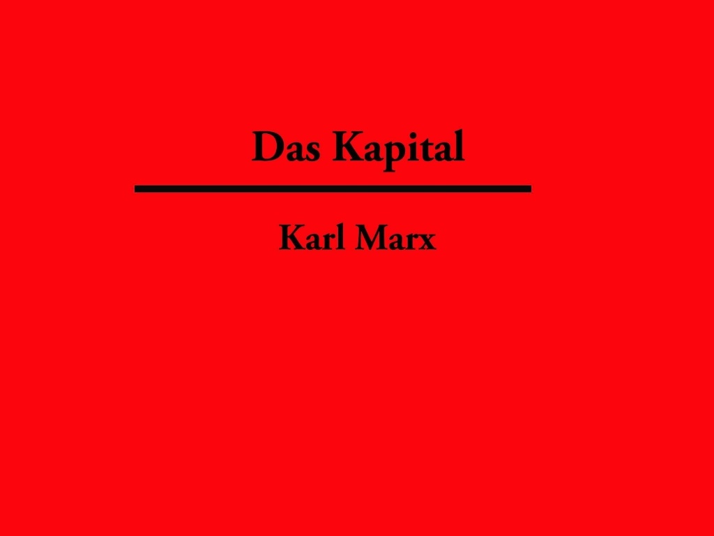 O Capital, de Karl Marx - Reprodução