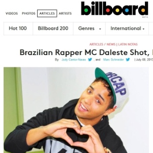 8.jul.2013 - Imprensa internacional repercute morte do MC Daleste - Reprodução / Billboard