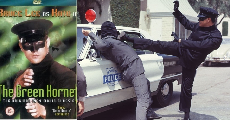 O KATO - A estreia de Bruce Lee em Hollywood aconteceu no seriado "O Besouro Verde", de 1966, onde interpretou Kato, após ser descoberto pelos produtores em um torneio de caratê. Ele deveria ser apenas um ajudante do herói, mas roubou completamente a cena com seu golpes ágeis, que faziam o ator principal Van Williams parecer um ancião - Reprodução