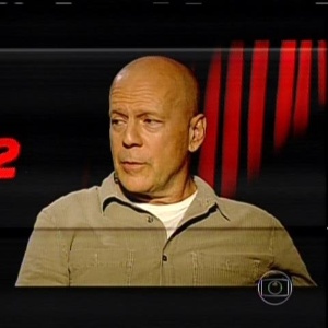 Bruce Willis em entrevista ao "Fantástico"
