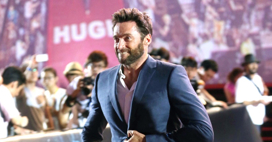 15.jul.2013 - Hugh Jackman promove "Wolverine - Imortal" na Coreia do Sul