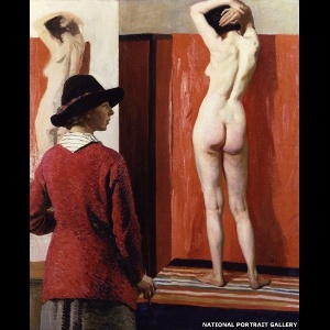 Knight chocou o meio artístico em 1913 ao pintar um retrato de si mesma pintando um nu de sua amiga, a ceramista Ella Naper posando como modelo - National Portrait Gallery/Divulgação