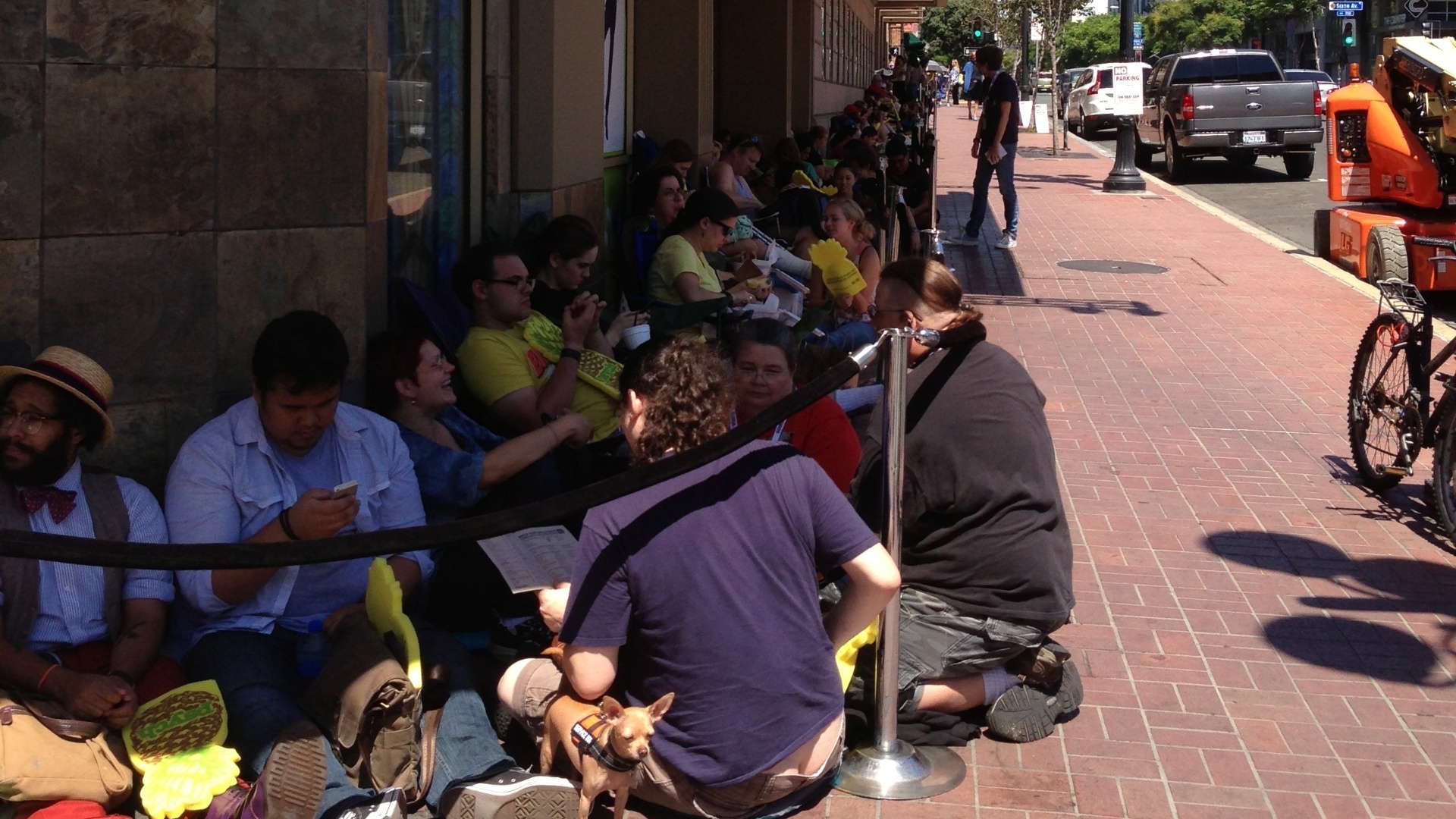 17.jul.2013 - Fãs fazem fila no Reading Cinema para assistir a "Psych - The Musical", um episódio especial de duas horas da série, que será exibido na noite desta quarta, na programação da San Diego Comic-Con - Natalia Engler/UOL