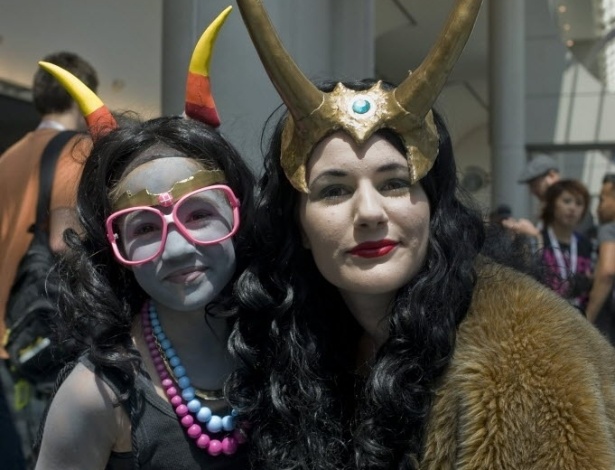 18.jul.2013 - Cosplayers posam para fotos durante a Comic-Con - David Maung/EFE