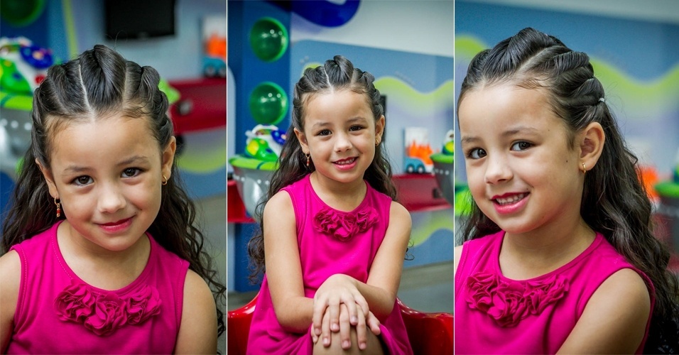 Aprenda passo a passo a fazer um penteado infantil em cabelo cacheado