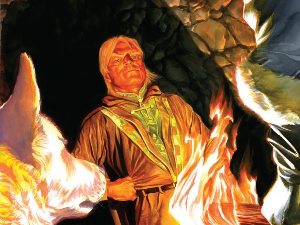 O romancista Daniel Abraham e o desenhista Tommy Patterson são responsáveis pela adaptação de "A Guerra dos Tronos" para HQ. Alex Ross, Mike S. Miller e Michael Komarck assinaram as capas das edições mensais, que abrem cada novo capítulo no volume brasileiro. - Reprodução