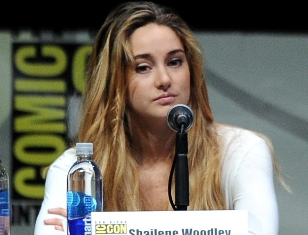 18.jul.2013 - A atriz de "Divergent" Shailene Woodley durante painel do filme na Comic-Con - Getty Images
