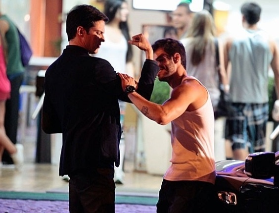 18.jul.2013 - Lucas Malvacini grava novas cenas como o Anjinho de "Amor à Vida"