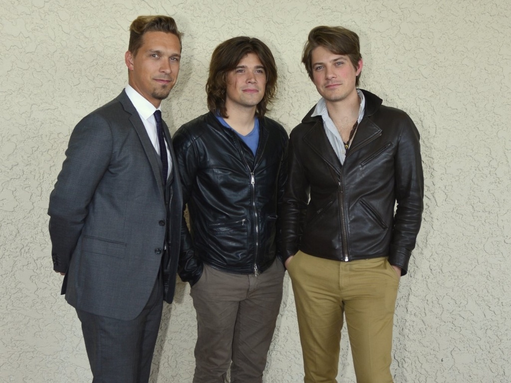 19.jul.2013 - Os irmãos Taylor, Zachary e Isaac Hanson participam de coletiva de lançamento do álbum "Anthem" no Hotel Sheraton, no Leblon (Rio de Janeiro) - FotoRio News