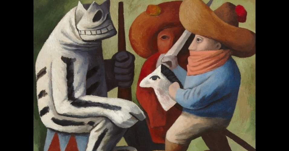 Em 1940, o México escolheu um novo presidente e sua cultura foi celebrada com a exposição 'Vinte Séculos de Arte Mexicana' em Nova York. As obras de Rivera foram expostas junto com as de José Chávez Morado (acima, o quadro 'Carnaval en Huejotzingo') no que ficou conhecido como um símbolo do renascimento artístico do país - Reprodução