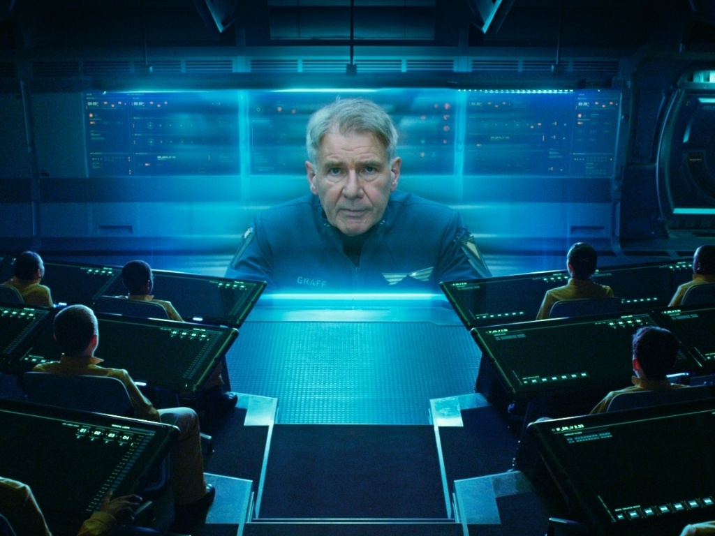 Harrison Ford como o Coronel Graff, que transforma crianças em soldados em "Ender's Game - o Jogo do Exterminador" - Paris/Divulgação
