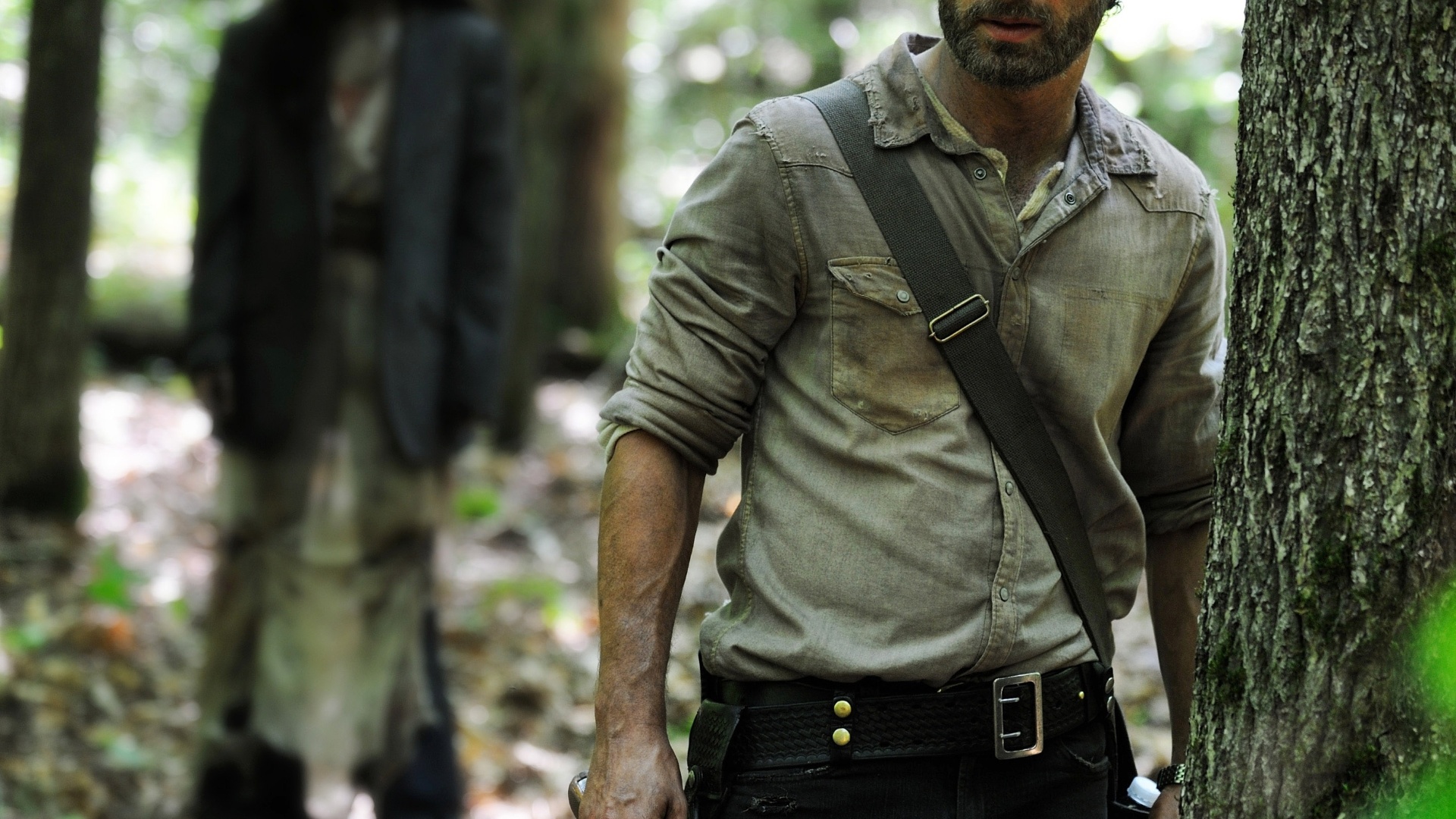 O ator Andrew Lincoln volta como o xerife Rick Grimes na quarta temporada de "The Walking Dead", apresentada na Comic-Con 2013 - Divulgação