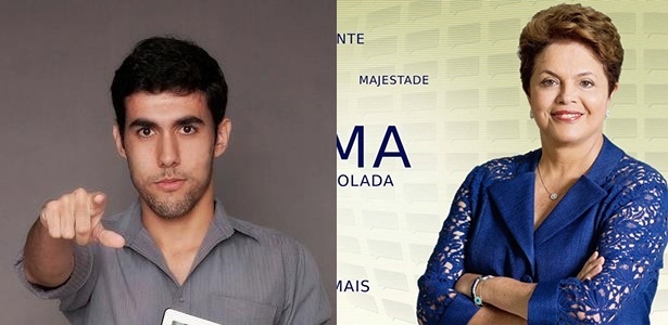 O publicitário Jeferson Monteiro e a personagem Dilma Bolada - Montagem/Reprodução