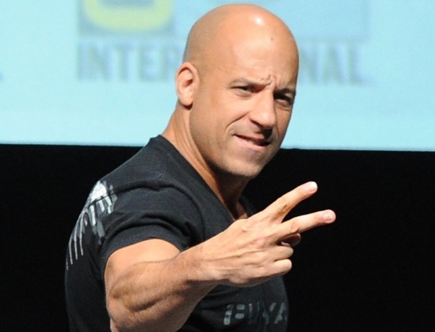 19.jul.2013 - O ator Vin Diesel no painel de "Riddick" na Comic-Con - Kevin Winter/AFP