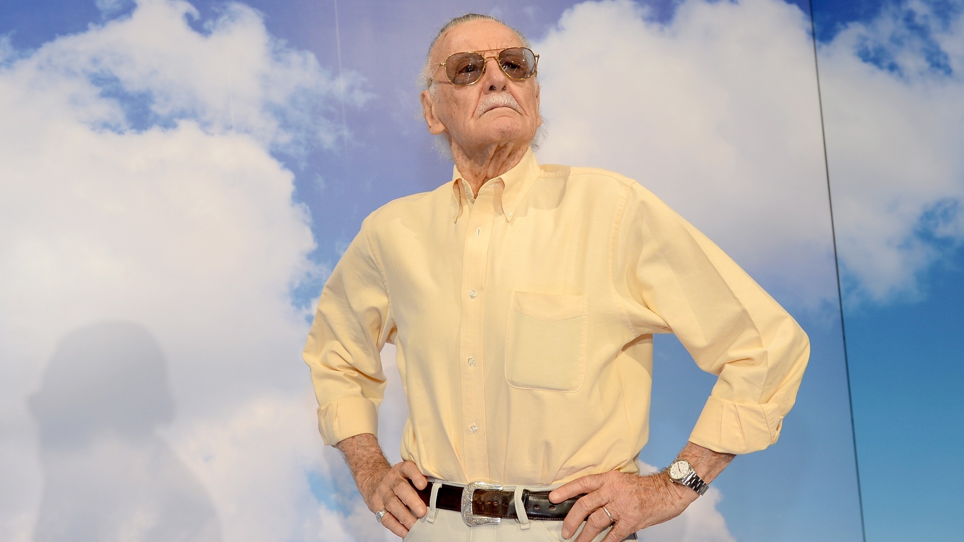 19.jul.2013 - O mito dos quadrinhos Stan Lee posa para os fotógrafos durante a convenção - Getty Images