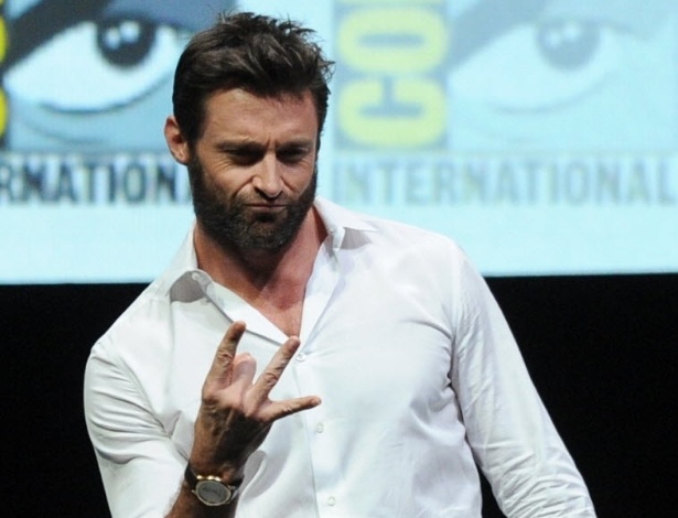 20.jul.2013 - O ator Hugh Jackman no painel do filme "X-Men: Days of Future Past" no quarto dia da Comic-Con - Kevin Winter/AFP