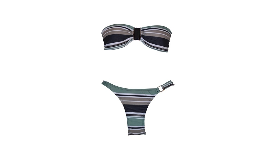Biquíni tomara-que-caia listrado; R$ 120, na Fabíola Molina (www.fabiolamolina.com.br). Preço pesquisado em julho de 2013 e sujeito a alterações - Divulgação