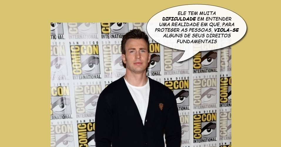 Chris Evans na Comic-Con 2013 - Ethan Miller/AFP