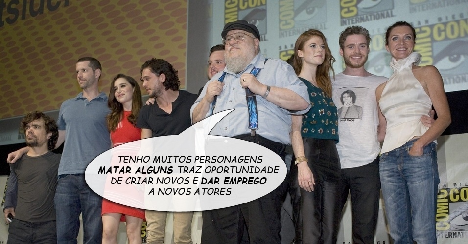 George R.R. Martin e o elenco de "Game of Thrones" na Comic-Con 2013 - David Maung/EFE