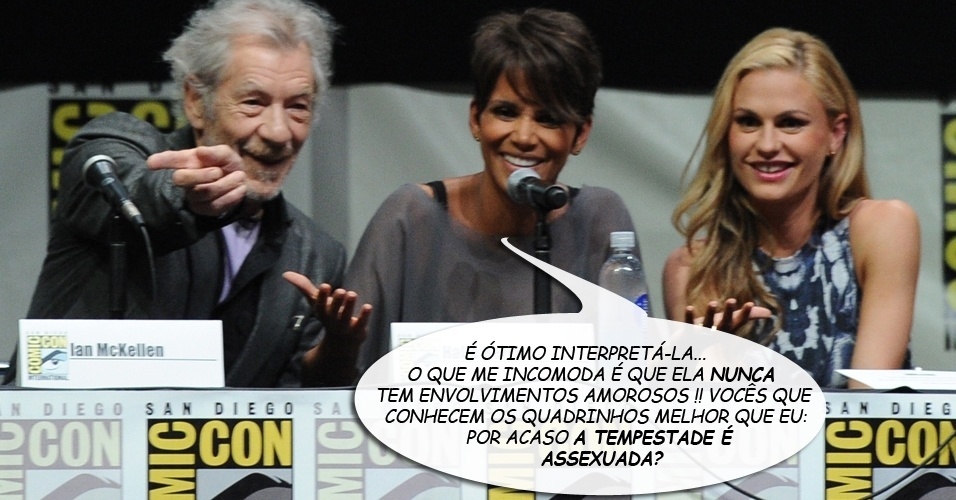 Ian McKellen, Halle Berry e Anna Paquin na Comic-Con 2013 - Kevin Winter/AFP