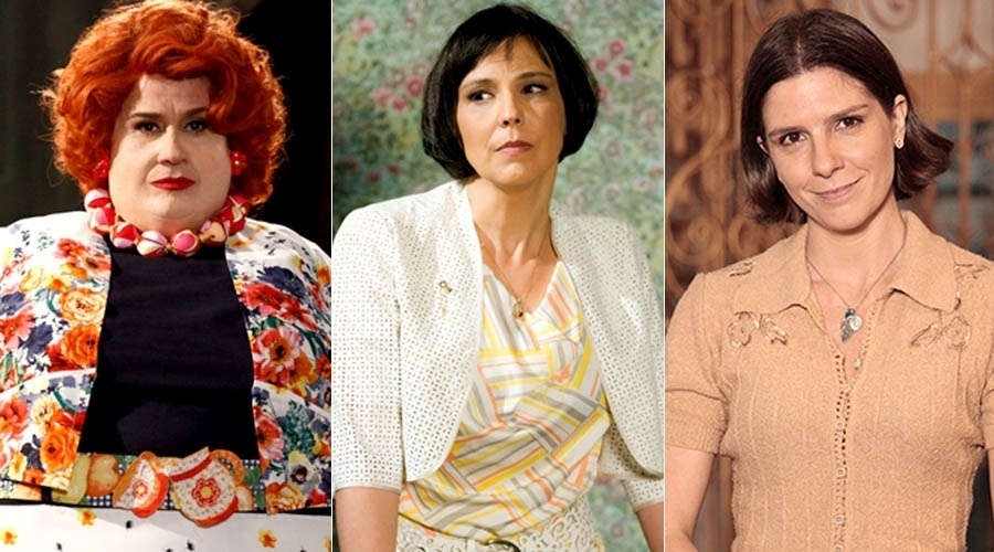 Em "Saramandaia", Vera Holtz, Ana Beatriz Nogueira e Georgiana Góes são as beatas Redonda, Maria Aparadeira e Fifi, respectivamente