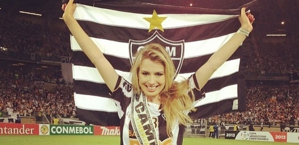 25.jul.2013 - A vencedora do BBB 13 Fernanda Keulla comemorou o título do Atlético Mineiro com uma foto na rede social Instagram. 
