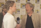Jennifer Lawrence interrompe entrevista e vira repórter para conversar com Jeff Bridges - Reprodução