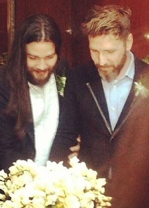 28.jul.2013 - Alexandre Herchcovitch se casa com estilista Fábio Souza em São Paulo