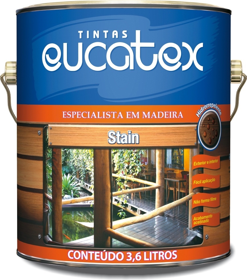 O impregnante Stain Natural, para aplicação em madeiras, é um produto da Eucatex (www.eucatex.com.br) e o preço sugerido para o galão de 3,6 l é R$ 62,90 I Preços pesquisados em julho de 2013 e sujeitos a alterações - Divulgação