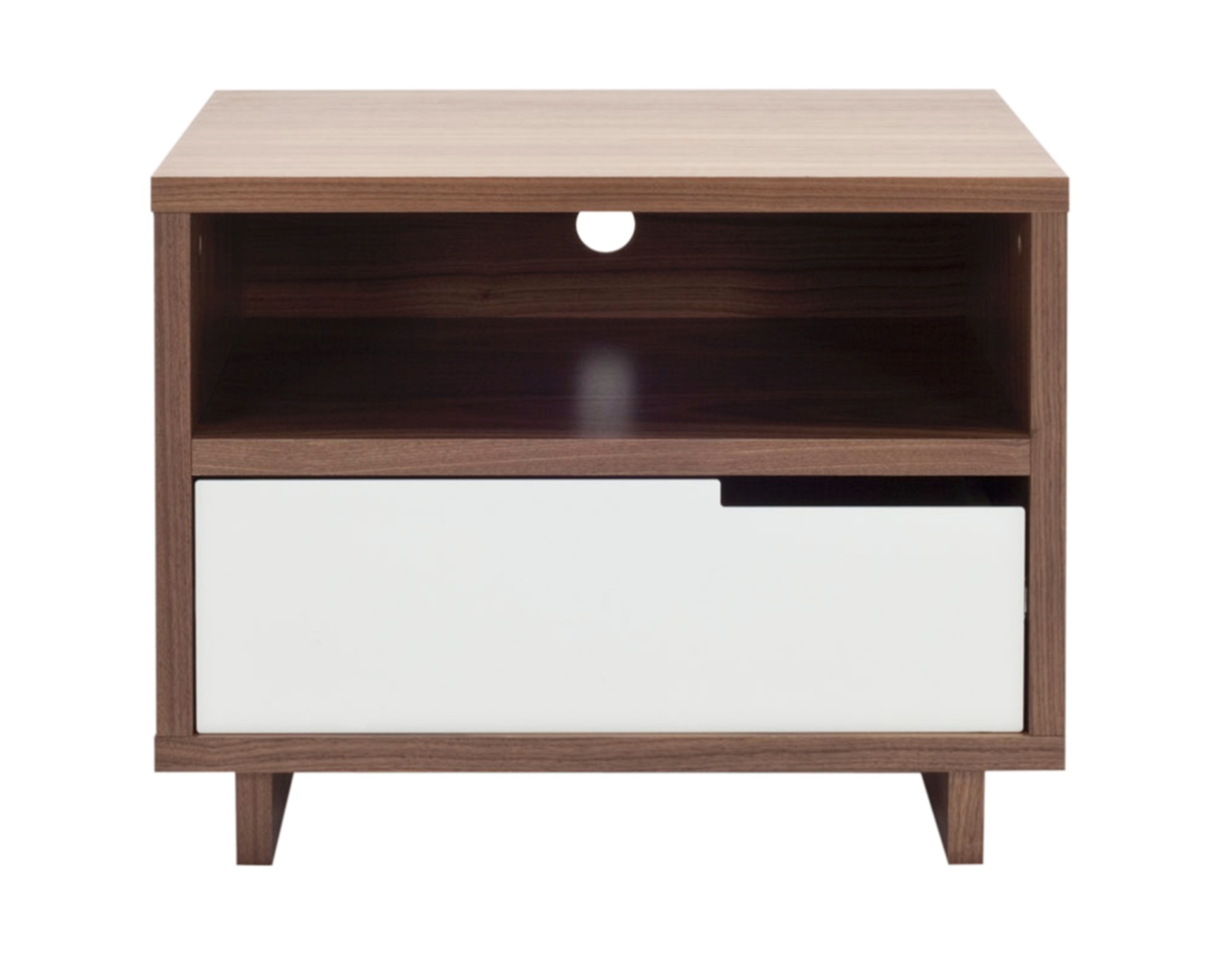 (imagem do NYT, usar apenas no respectivo material) A mesa de cabeceira Modu-licious tem nicho e gaveta e é da Blu Dot (www.bludot.com) - Divulgação/ The New York Times