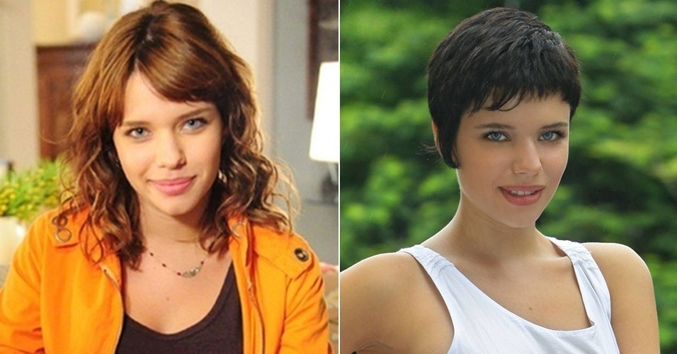 A jovem atriz Bruna Linzmeyer usou os cabelos bem curtos para aparecer em "Insensato Coração", de 2011