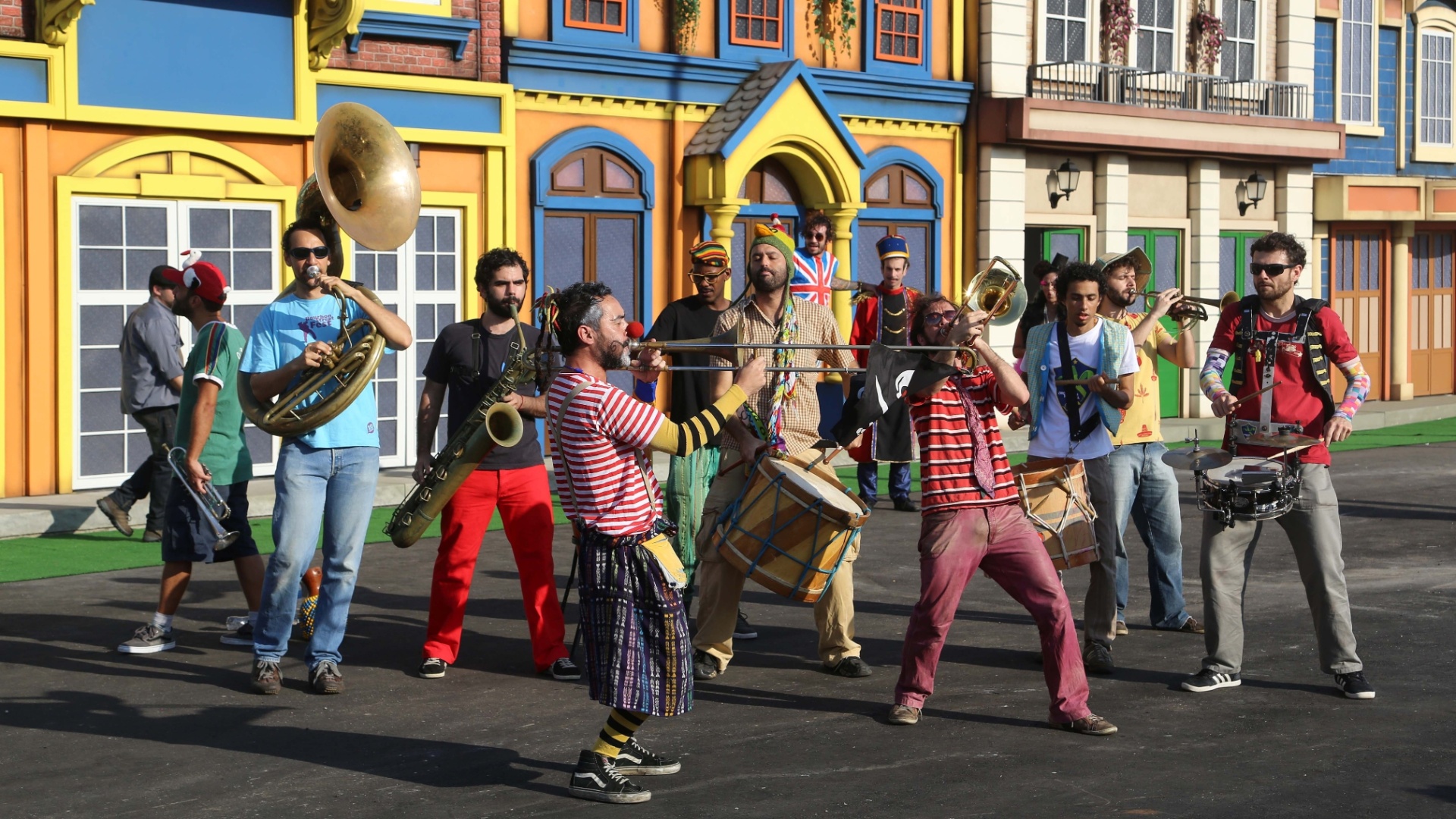 13.ago.2013 - Grupo se apresenta na inauguração da Rock Street, no Rock in Rio 2013 - Fernando Maia/UOL