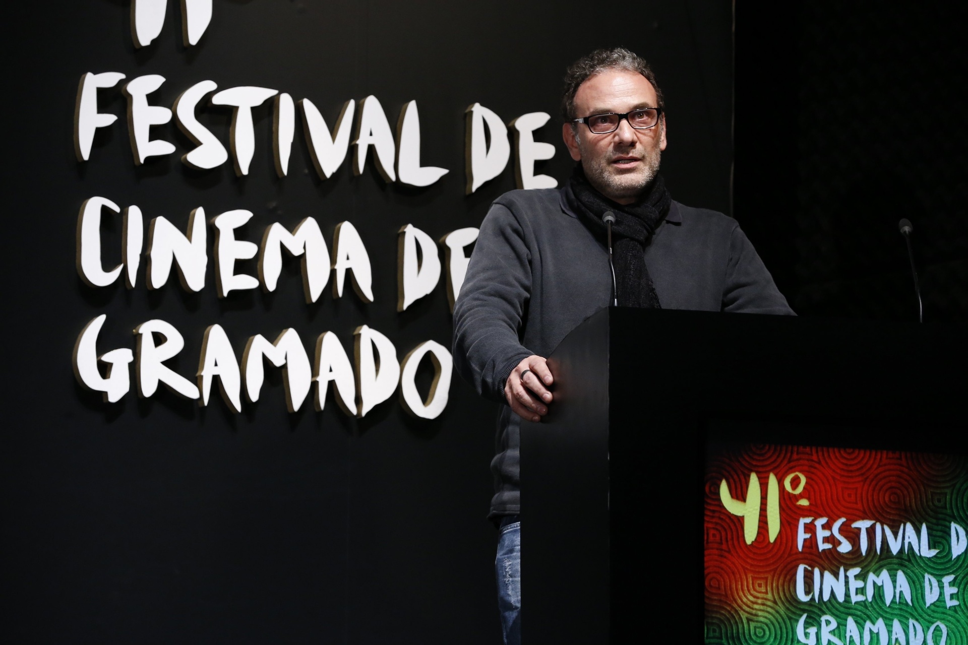 14.ago.2013 - Marco Ricca apresenta o filme "Os Amigos" durante o Festival de Cinema de Gramado - Leo Marinho e Felipe Panfili/AgNews