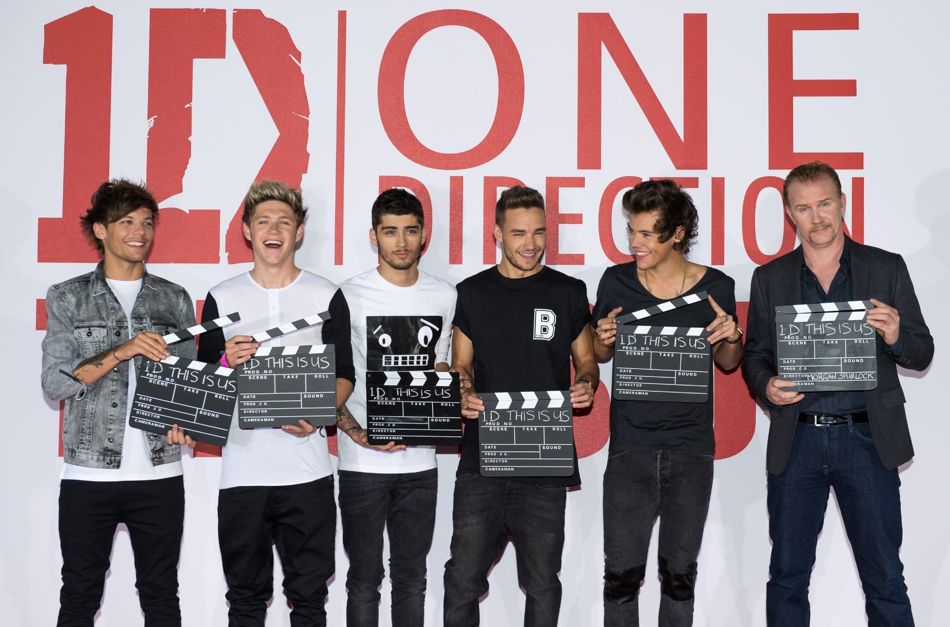 19.ago.2013 - Boyband One Direction apresenta o documentário "This is Us", que mostra a rotina de ensaios, as brincadeiras e os milhões de admiradores que acompanharam o quinteto britânico durante uma turnê mundial - Ian Gavan/Sony Pictures