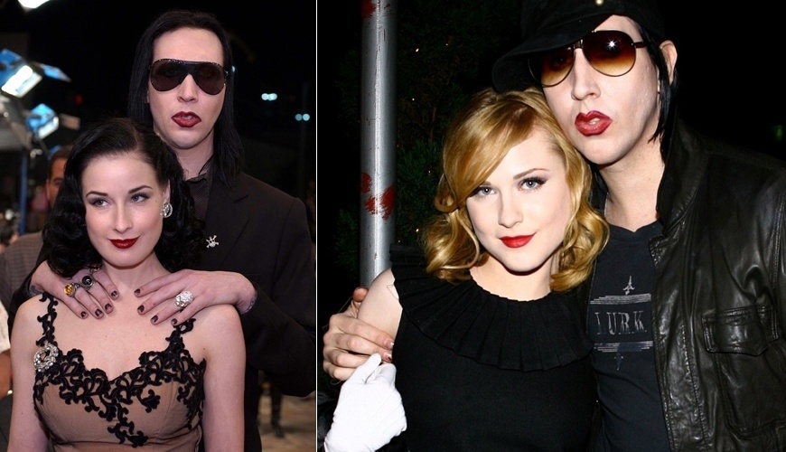 O cantor Marilyn Manson estava casado há sete anos com a atriz burlesca Dita Von Tiese quando, em 2006, ela descobriu que ele a traía com a atriz Evan Rachel Wood
