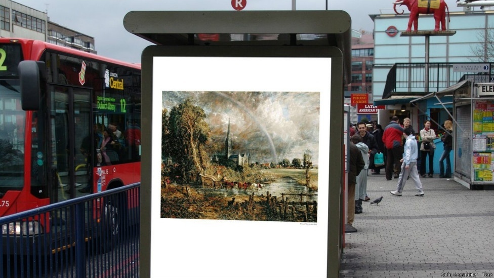 O projeto conta com 22 mil pôsteres de obras conhecidas e frequentemente visitadas nos museus britânicos, como esta, de John Constable, também presente na Tate - Art Everywhere/Divulgação