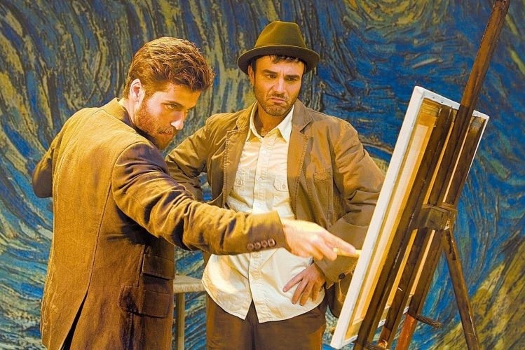 O ator Bruno Gagliasso (à esq.) em cena da peça "Um Certo Van Gogh" (30/6/08)