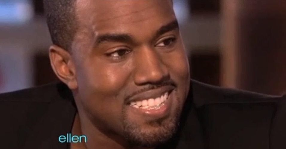 O rapper Kanye West mostrou dentes de diamante durante entrevista no "The Ellen DeGeneres Show"