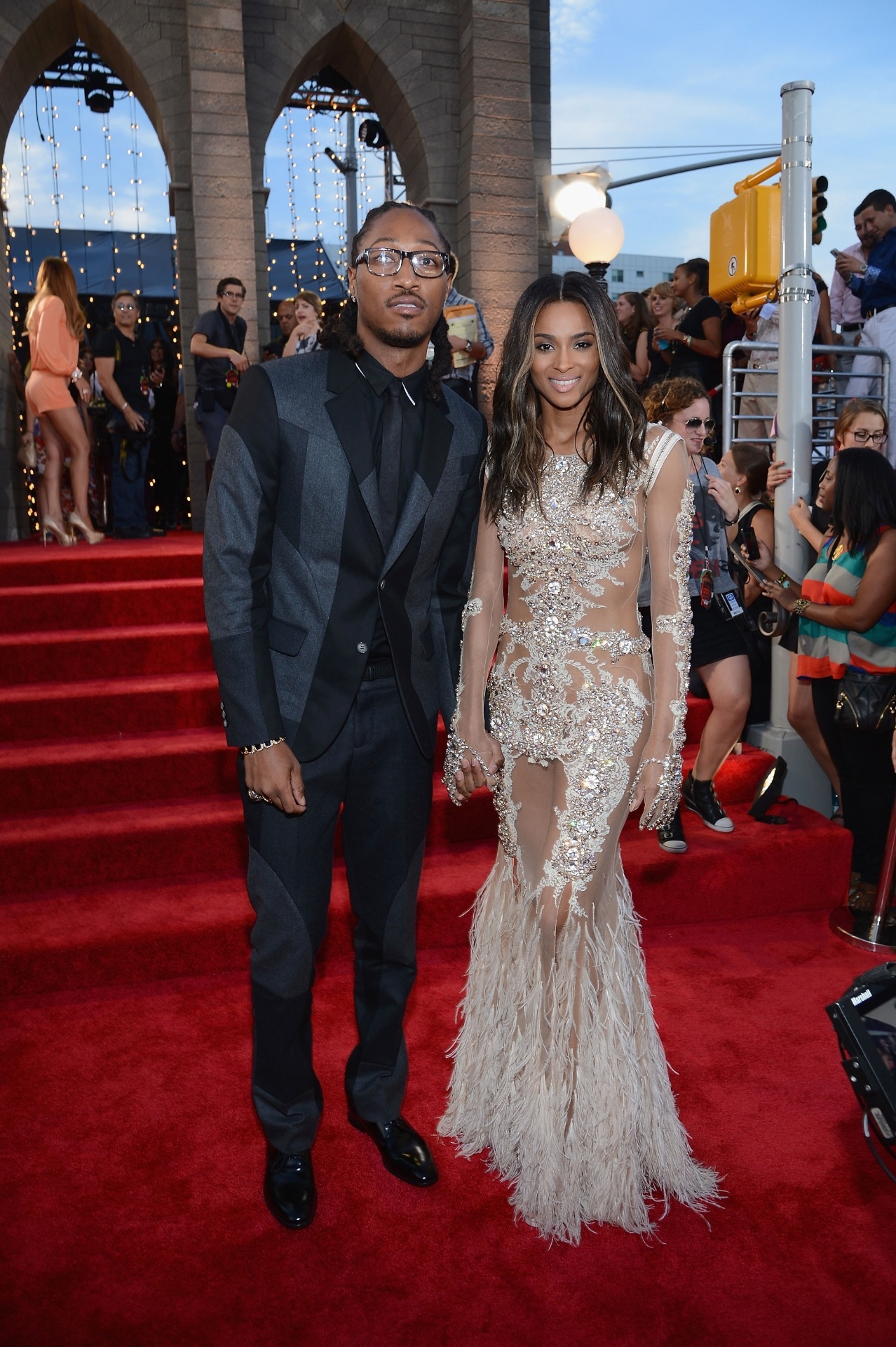25.ago.2013 - Future e Ciara chegam ao Video Music Awards, no Barclays Center, em Nova York - Larry Busacca/Getty Images