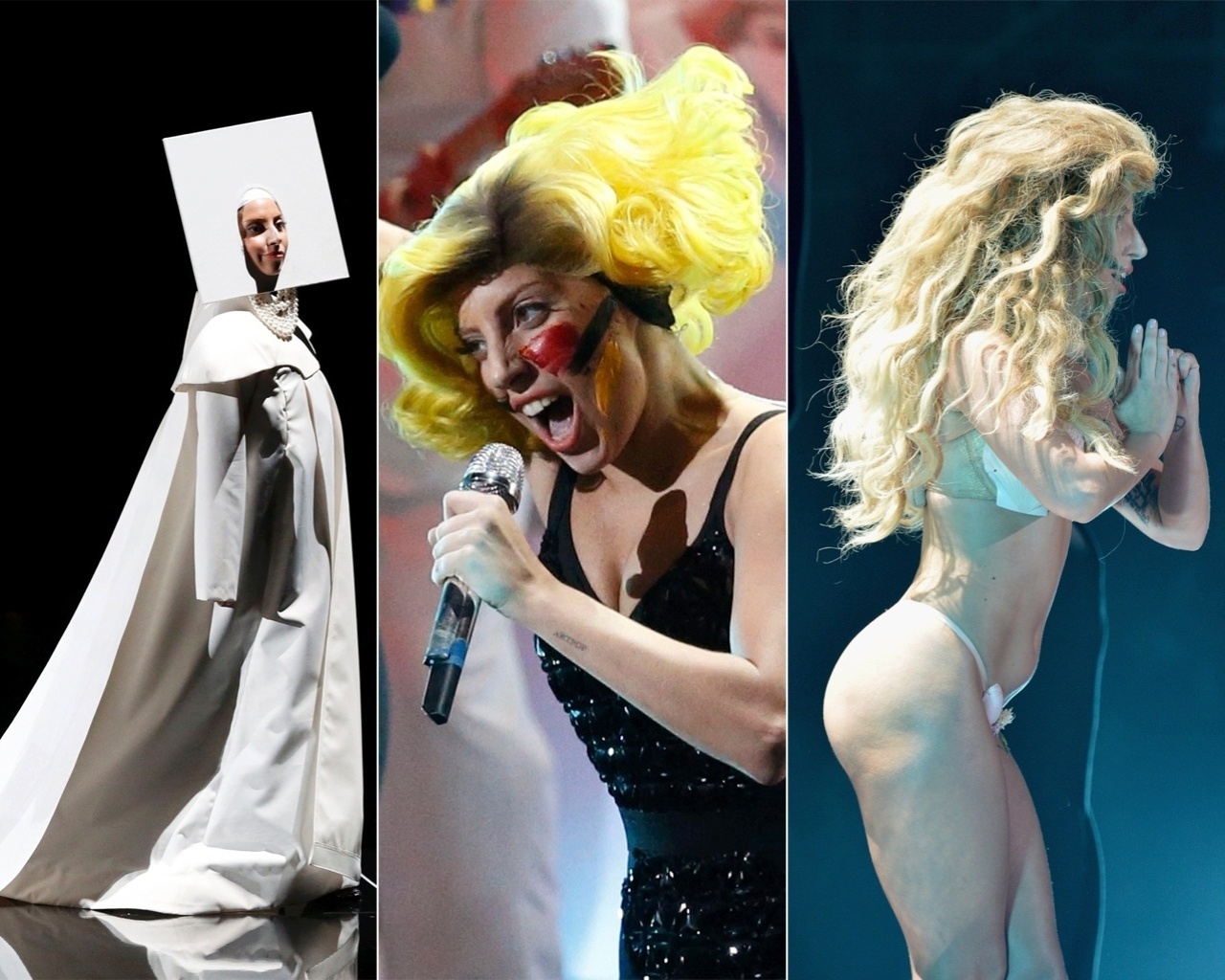 Lady Gaga VMA - Lucas Jackson/Reuters/Larry Busacca/Getty Images/Montagem UOL