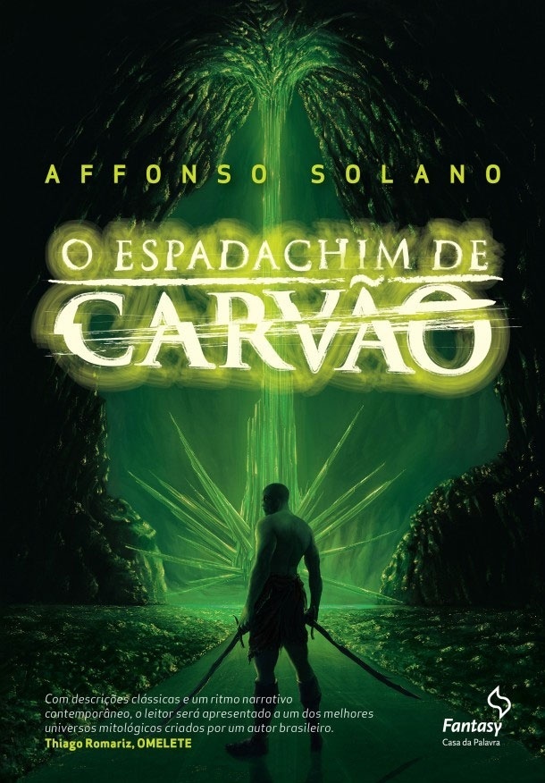 "O ESPADACHIM DE CARVÃO" - Conta a história de Adapak, filho de um dos quatro deuses das terras de Kurgala. Quando a ilha sagrada em que vive é invadida por um misterioso grupo de assassinos, o herói negro como o carvão sai em busca da identidade daqueles que desejam a morte dos Deuses de Kurgala - Divulgação