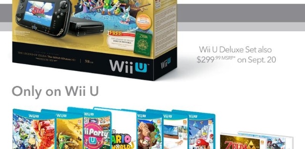 Wii U terá preço reduzido a partir de 20 de setembro